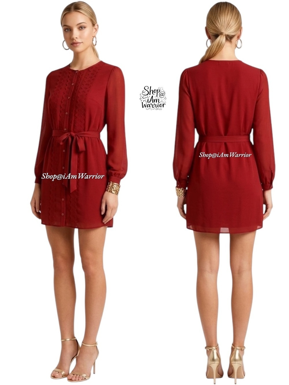 Ted Baker long sleeve belted mini dress or tunic *Shop@iAmWarrior
